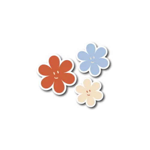 sticker trio fleur