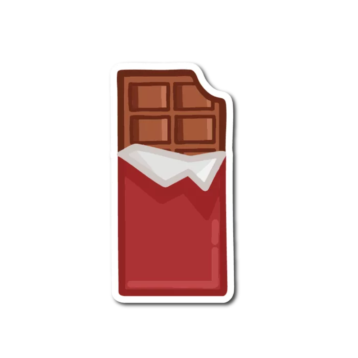 sticker tablette de chocolat